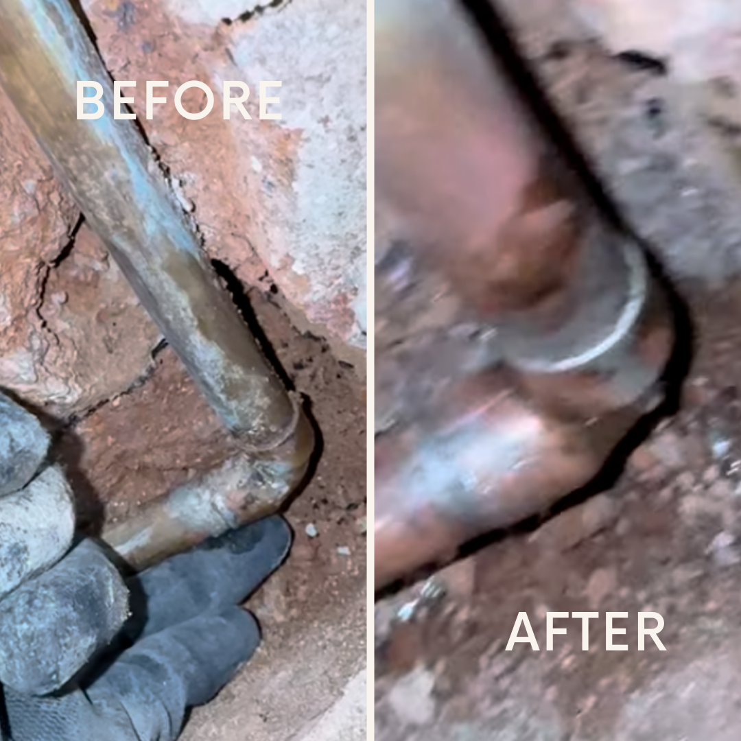 Before after minimal skincare Instagram post