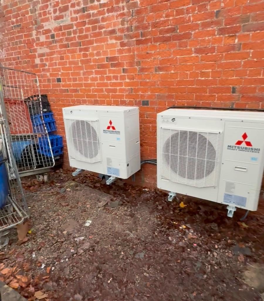 Mitsubishi air conditioning outdoor units Wales