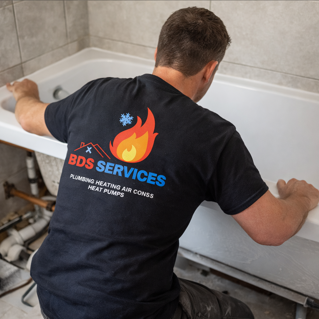 installation of bath tub